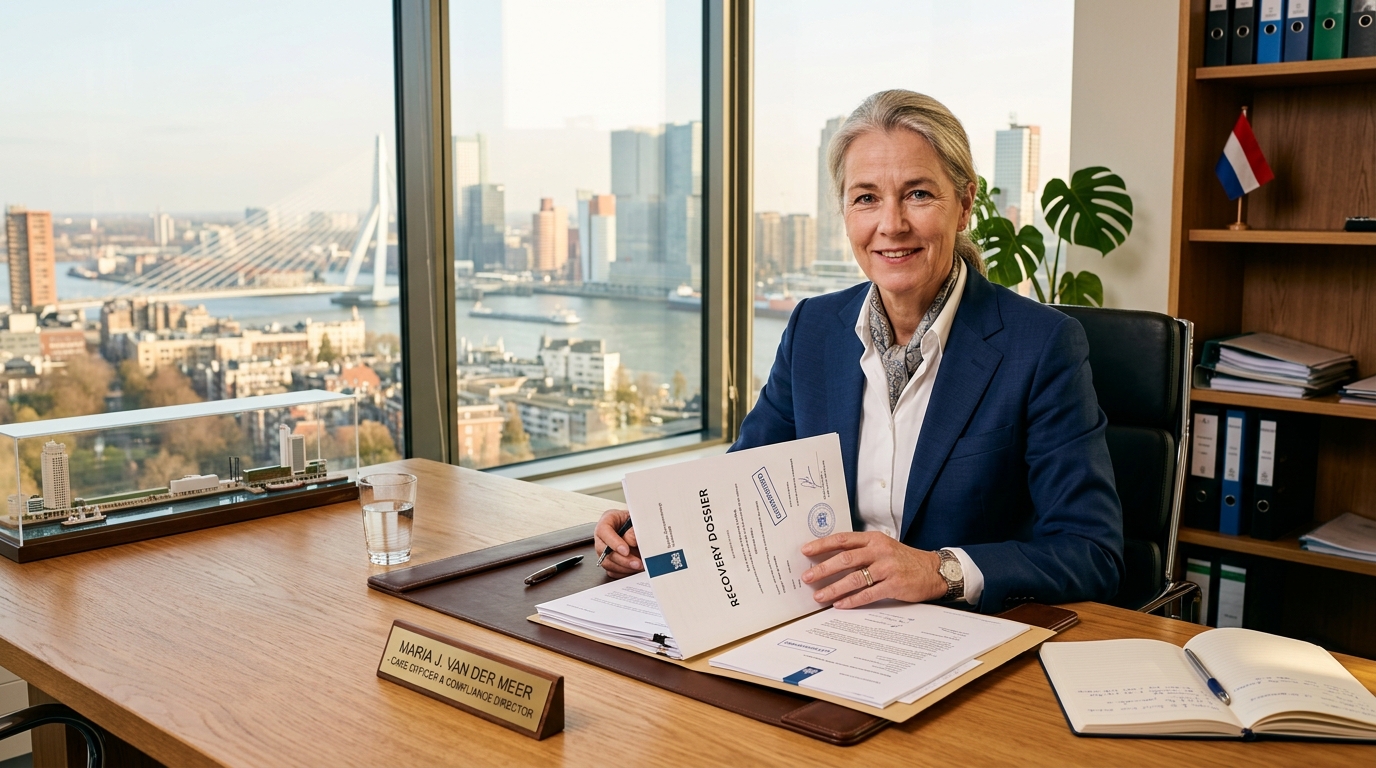Senior investor reviewing online financial account